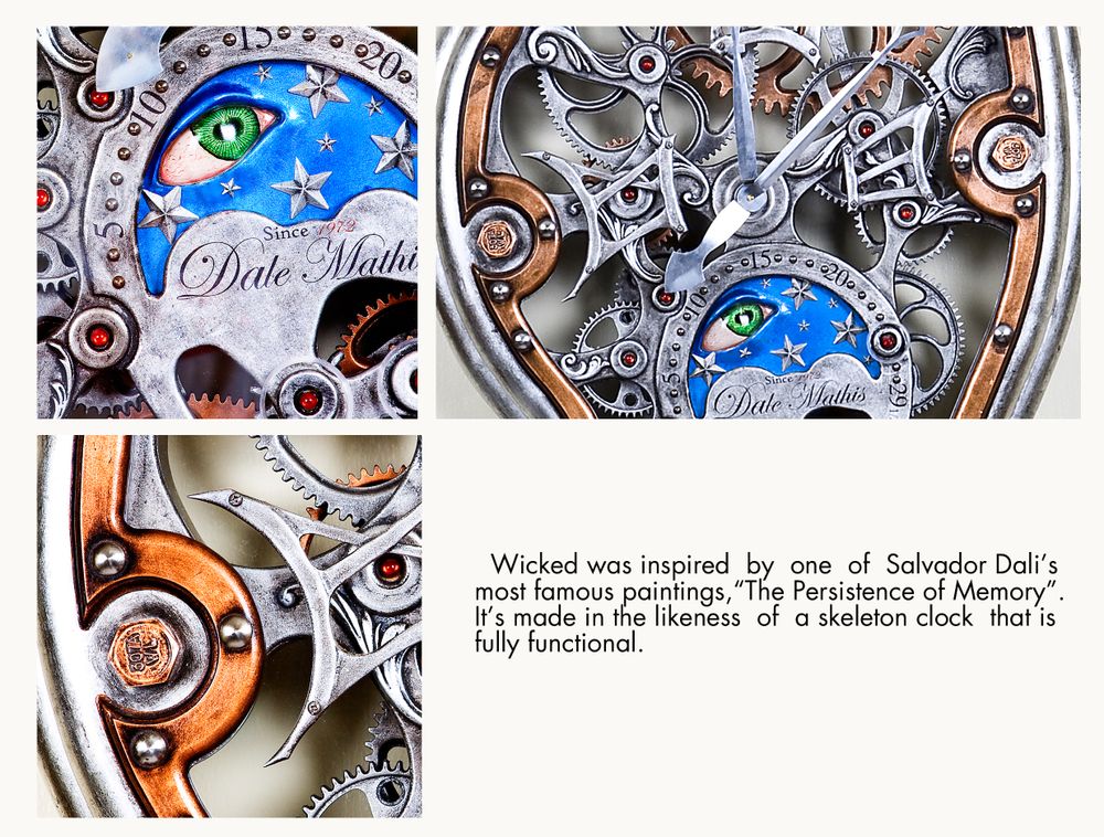 Unique pieces - "Wicked Clock" Mechanical wall Art - VENZON LIGHTING & OBJECTS