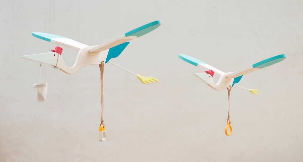 Decorative objects - eguchitoys_Wooden Mobile Bird - FRESH TAIWAN