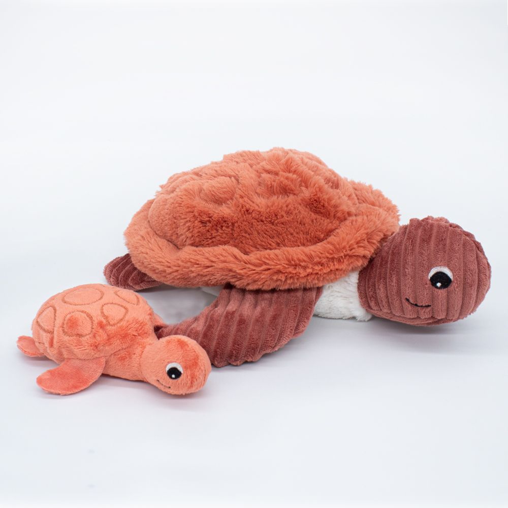 Soft toy - SAVE OR TURTLE AND ITS TERRACOTTA BABY - THE TIPOTOS - DEGLINGOS