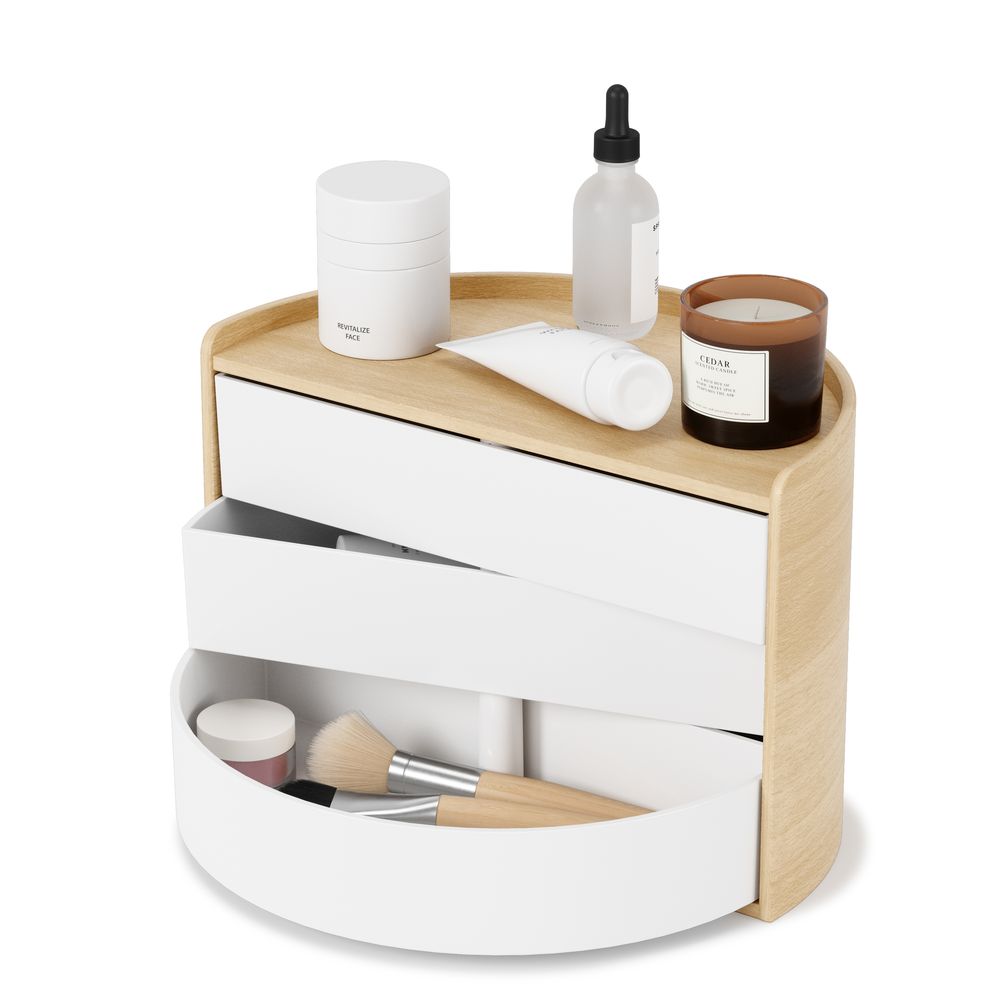 Rangements pour salle de bain - MOONA - Cosmetic & Jewelry storage box - UMBRA