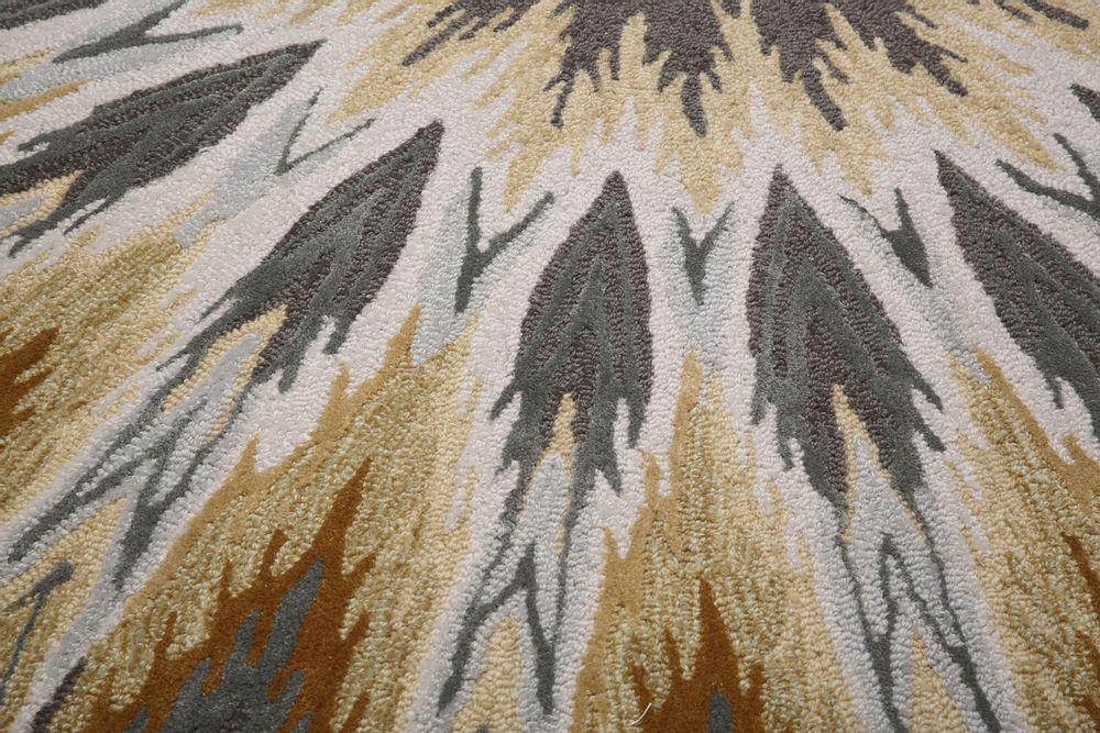 Design objects - Iris Ikat Grey, Luxurious Hand Tufted Rug - OBEETEE