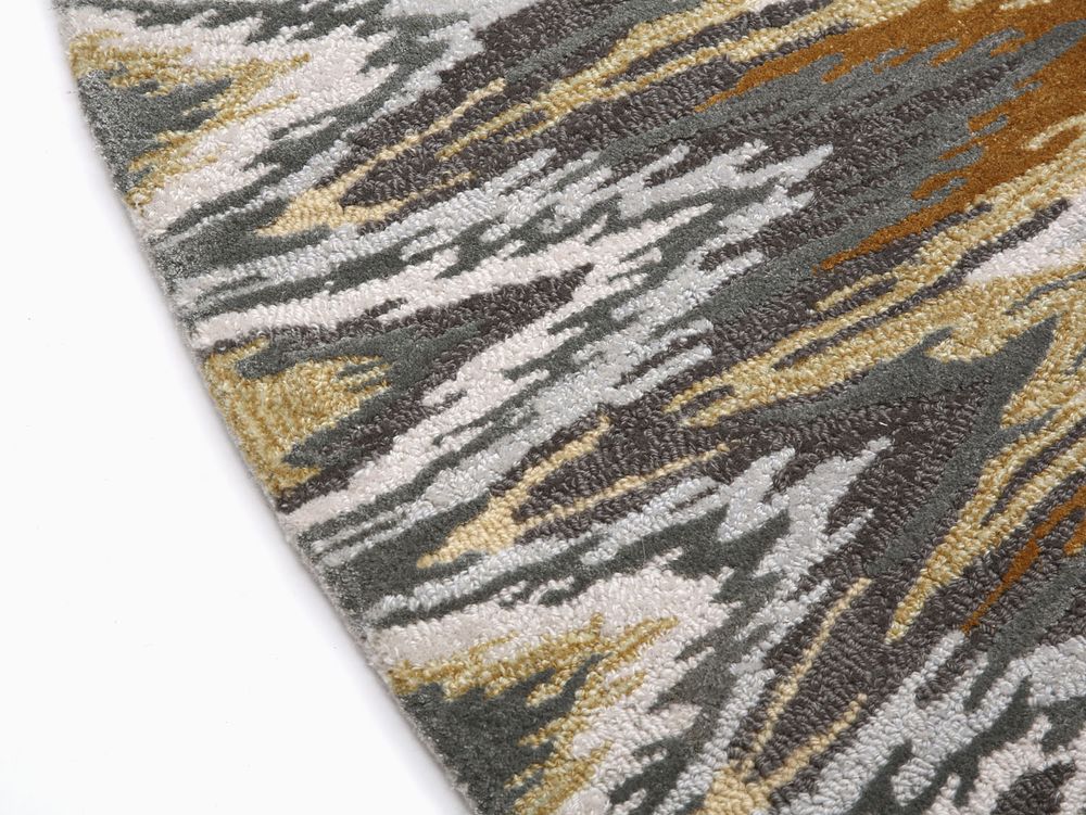 Design objects - Iris Ikat Grey, Luxurious Hand Tufted Rug - OBEETEE