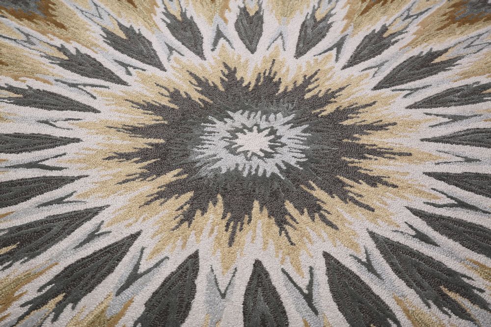 Design objects - Iris Ikat Grey, Luxurious Hand Tufted Rug - OBEETEE
