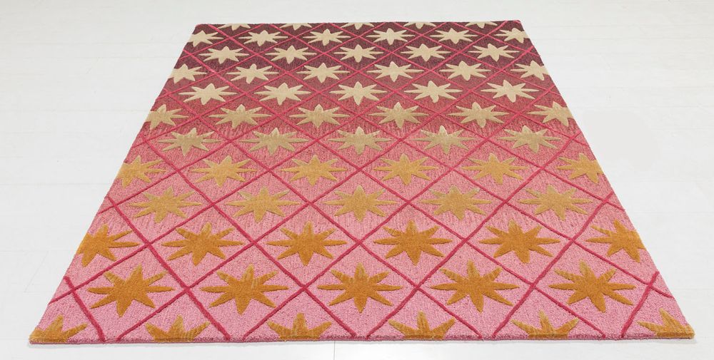 Contemporary carpets - Atlas Sky Pink, Luxurious Hand Tufted Rug - OBEETEE