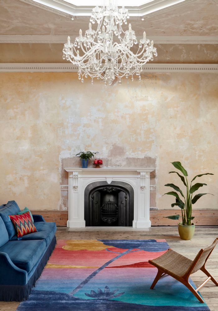 Contemporary carpets - Sunset Dreams, Luxurious Hand Tufted Rug - OBEETEE