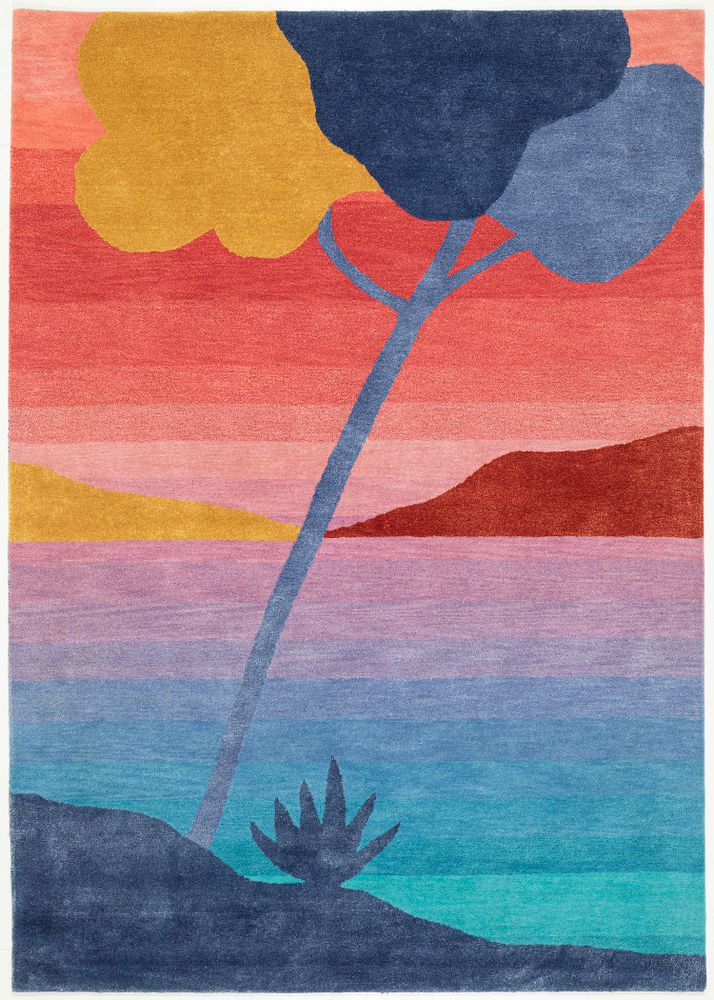 Contemporary carpets - Sunset Dreams, Luxurious Hand Tufted Rug - OBEETEE