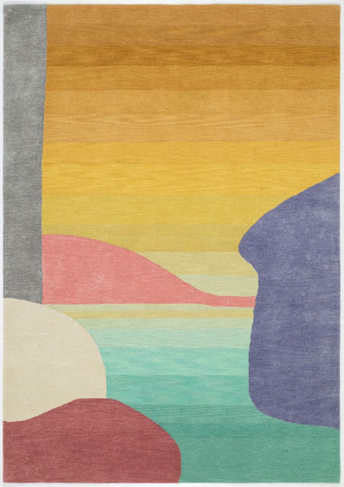 Contemporary carpets - Sunrise Haze, Luxurious Hand Tufted Rug - OBEETEE