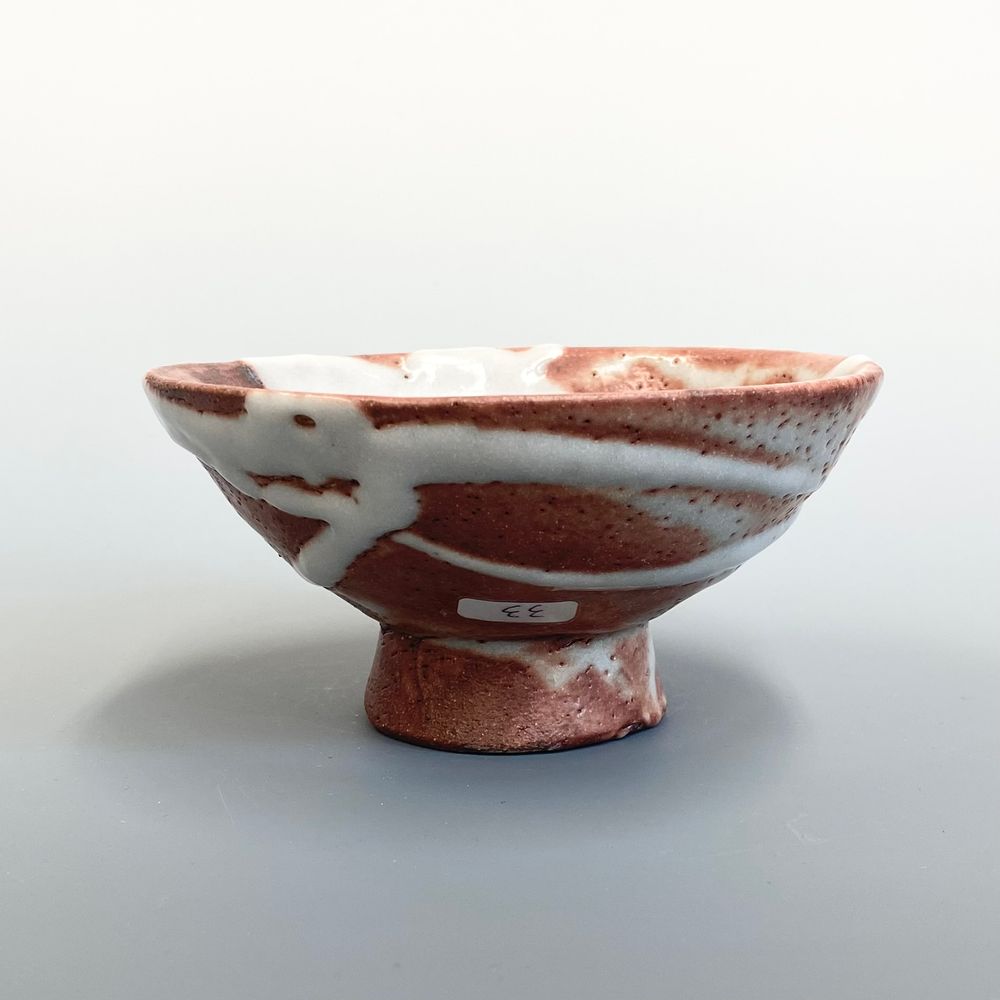 Platter and bowls - Shino Footed Bowl - YOULA SELECTION