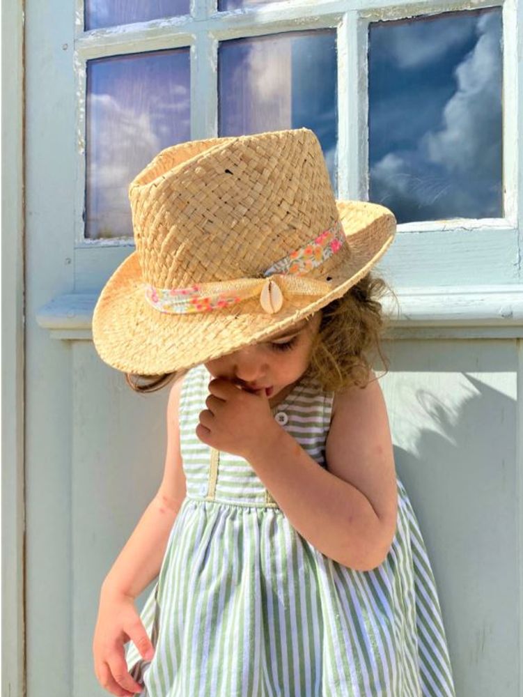 Hats - Liberty Straw Hat or Japanese Fabric - OBI OBI