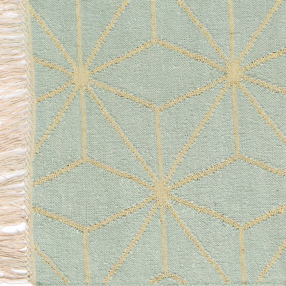 Tapis contemporains - Dhurrie Star Mint - AADYAM HANDWOVEN