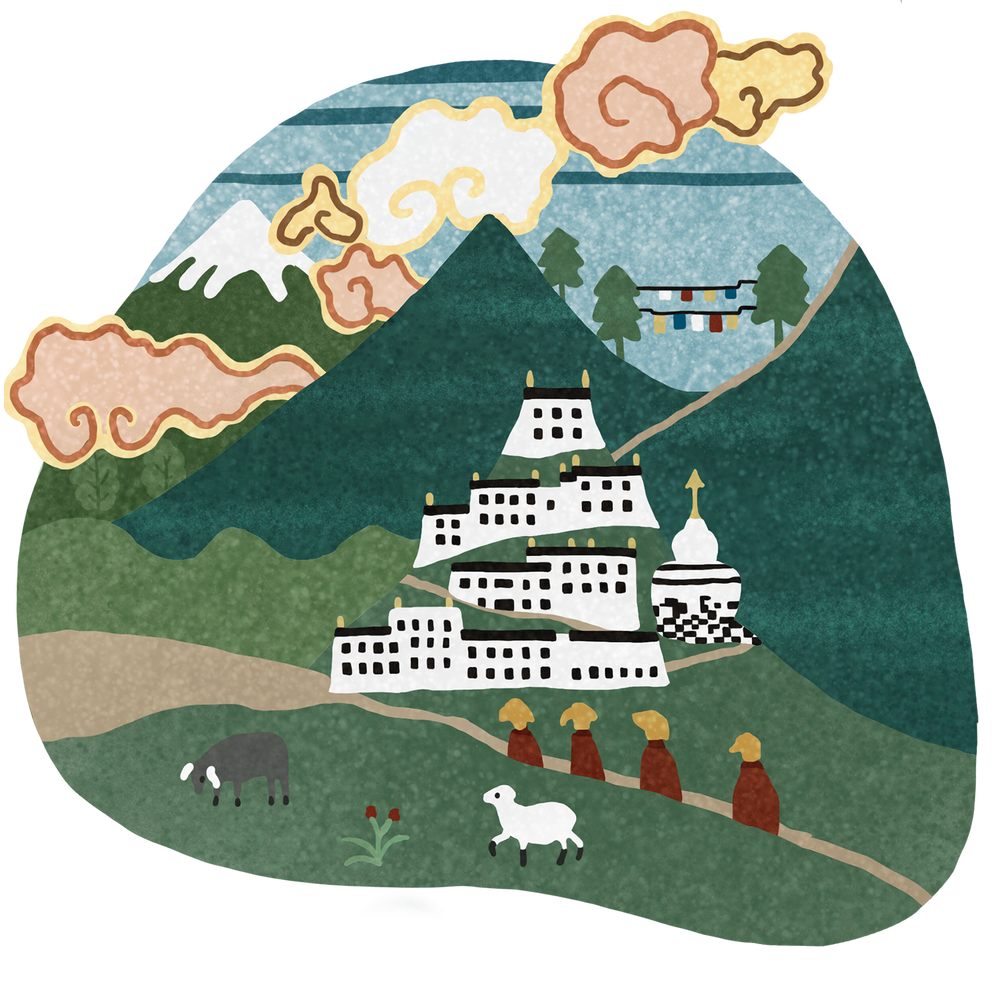 Tapis design - Tapis tibétain noué à la main - Gyalthang in Kham - OATS AND RICE