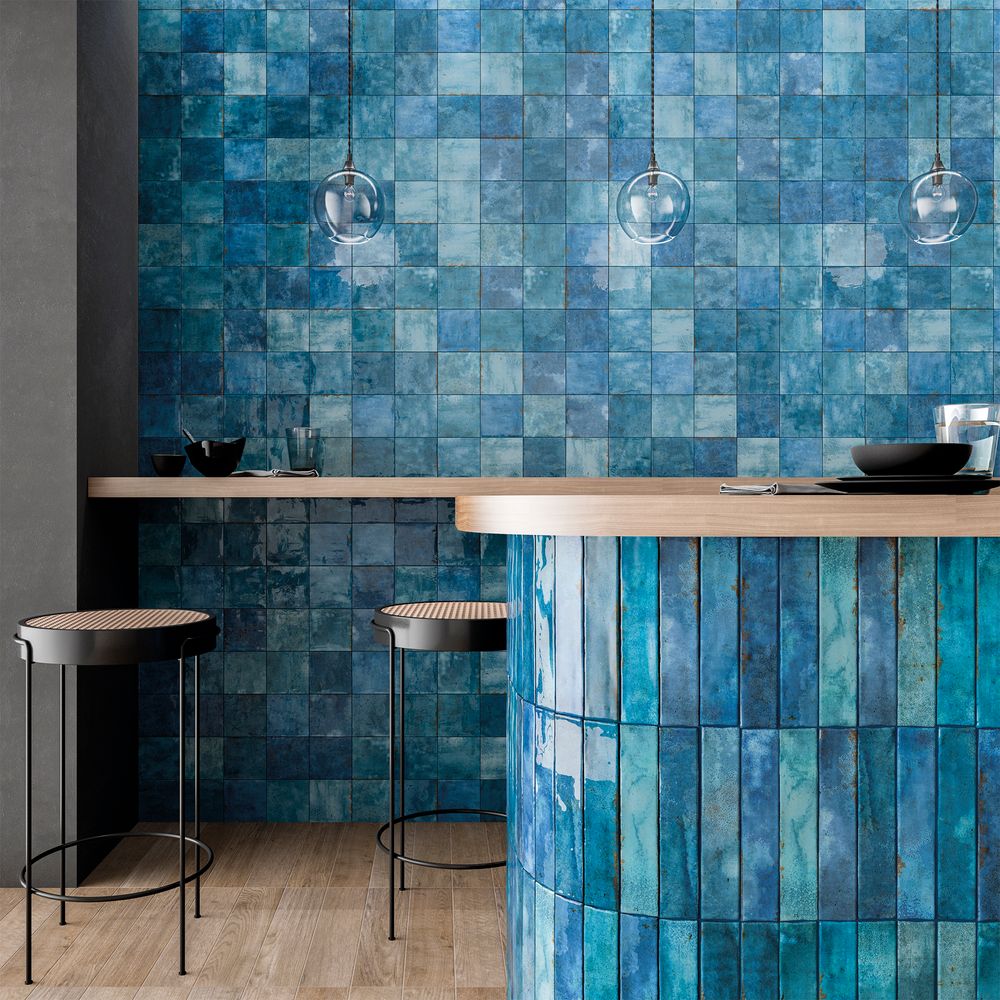 Wall panels - RECTANGLE OCEAN ENAMEL - CARODECO CARREAUX CIMENT, TERRAZZO ETC...