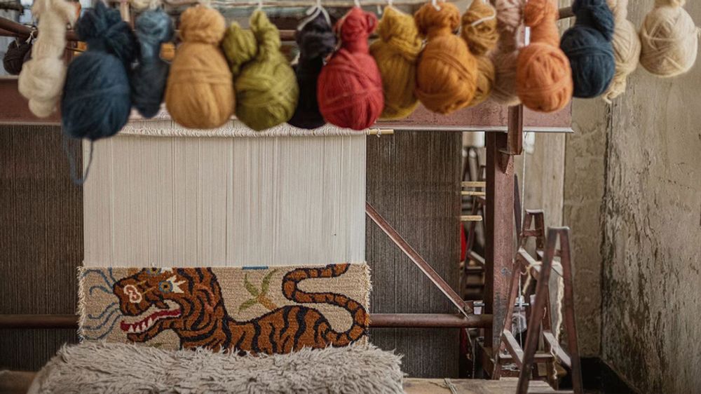 Tapis classiques - Tapis tigre tibétain noué à la main - Tapis Jumping Tiger - OATS & RICE