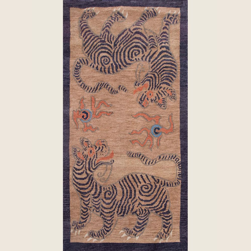 Classic carpets - Hand Knotted Tibetan Tiger Rug - Propitious Tiger Rug - OATS & RICE