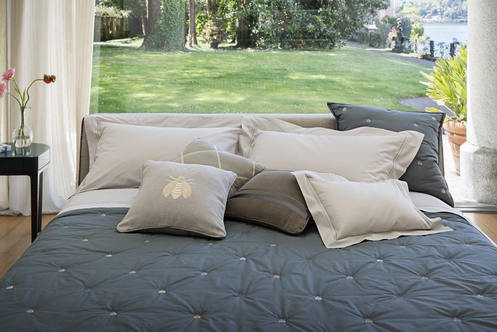 Linge de lit - Linge de lit Broderie métallisée Abeilles Percale - MASTRO RAPHAEL
