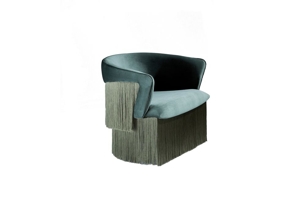 Fauteuils - Fauteuil pivotant à franges Breeze - STUDIO MARTA MANENTE DESIGN