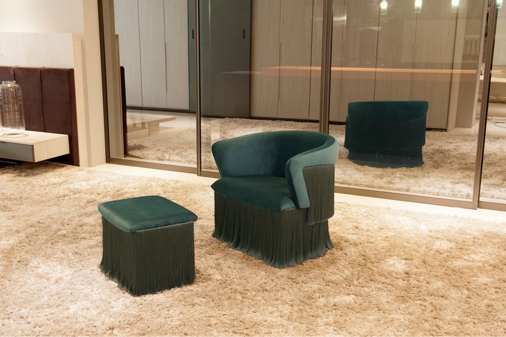 Fauteuils - Fauteuil pivotant à franges Breeze - STUDIO MARTA MANENTE DESIGN