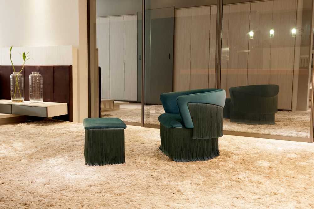 Fauteuils - Fauteuil pivotant à franges Breeze - STUDIO MARTA MANENTE DESIGN