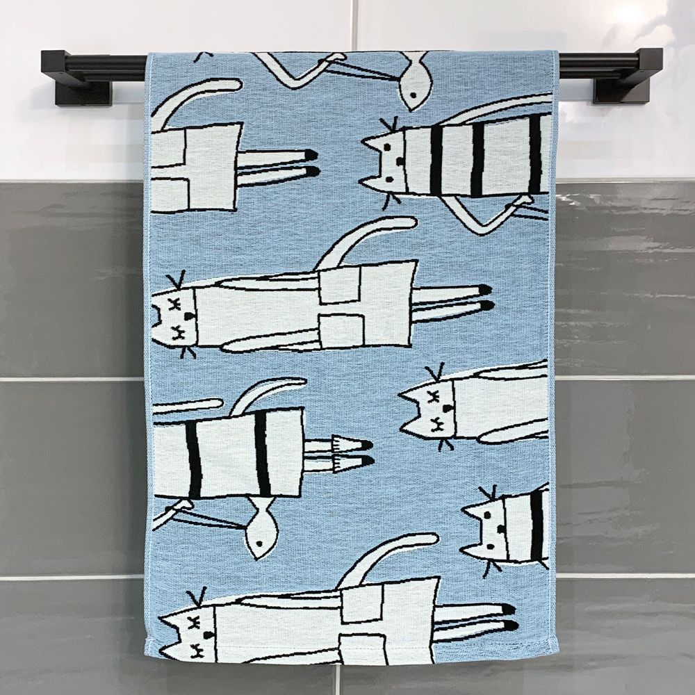 Table linen - CAT IN NY gauze towel color Y (yellow) - ATSUKO MATANO PARIS