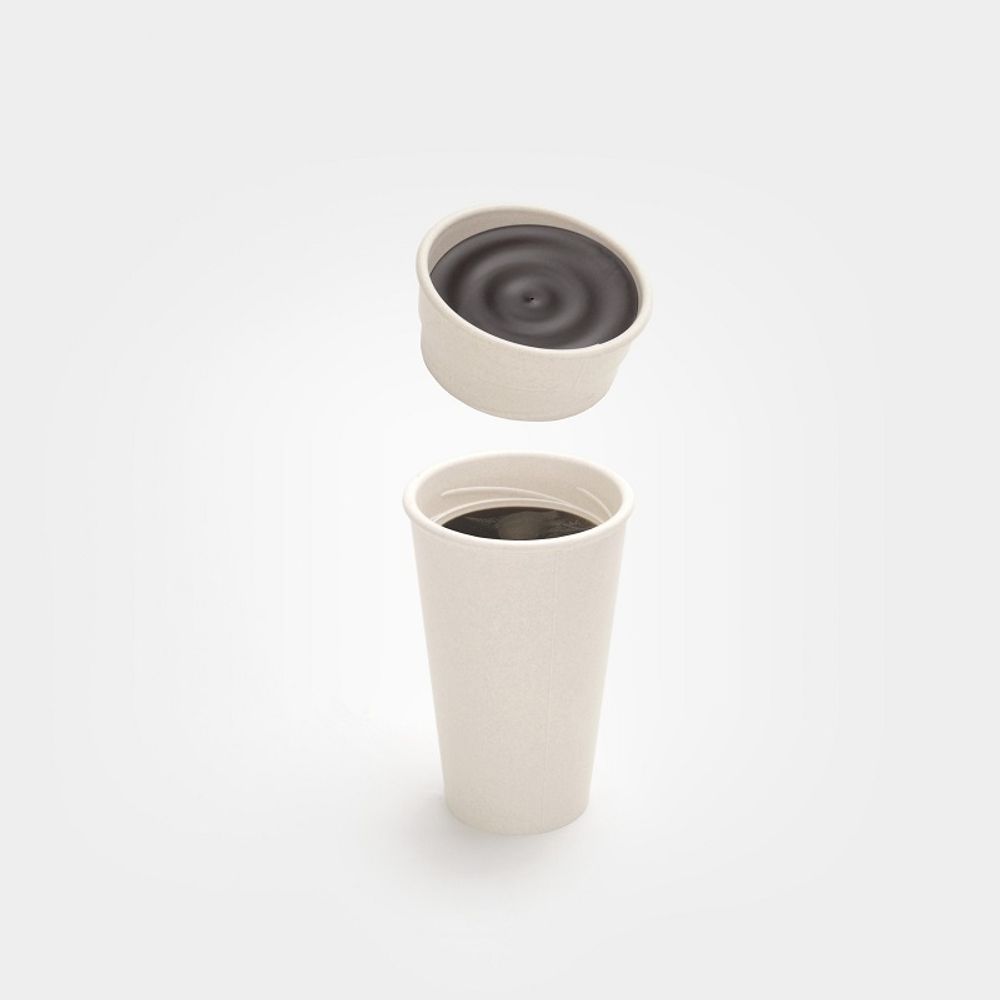 Mugs - ''Take Out'' Biomass Coffee Mug 350ml - Dark Brown - HOUSE OF HOME