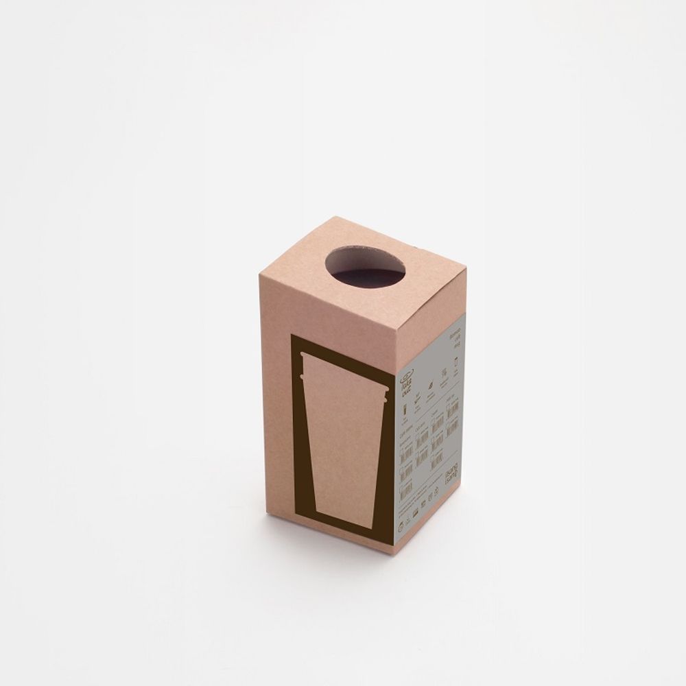 Mugs - ''Take Out'' Biomass Coffee Mug 350ml - Dark Brown - HOUSE OF HOME