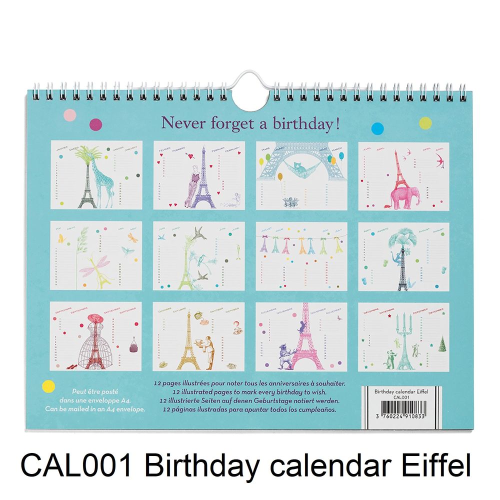 Papeterie - Calendriers d'anniversaires - ALIBABETTE EDITIONS