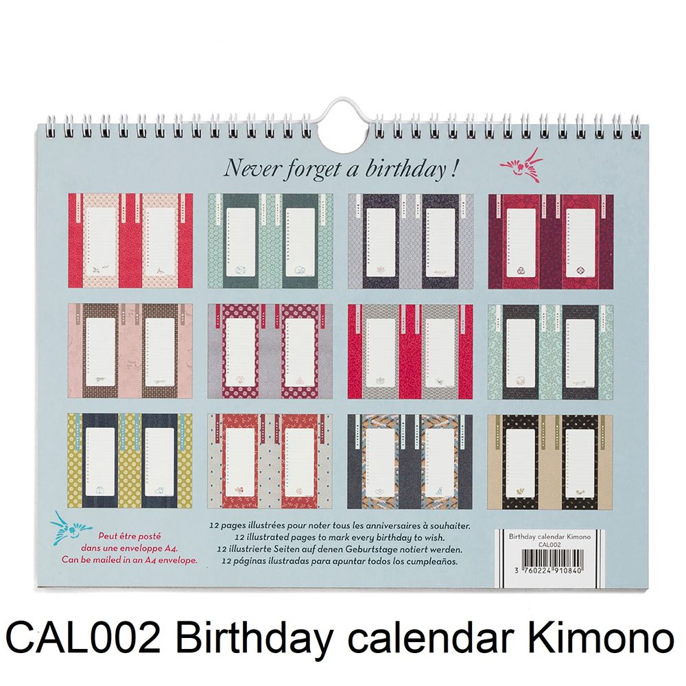 Papeterie - Calendriers d'anniversaires - ALIBABETTE EDITIONS