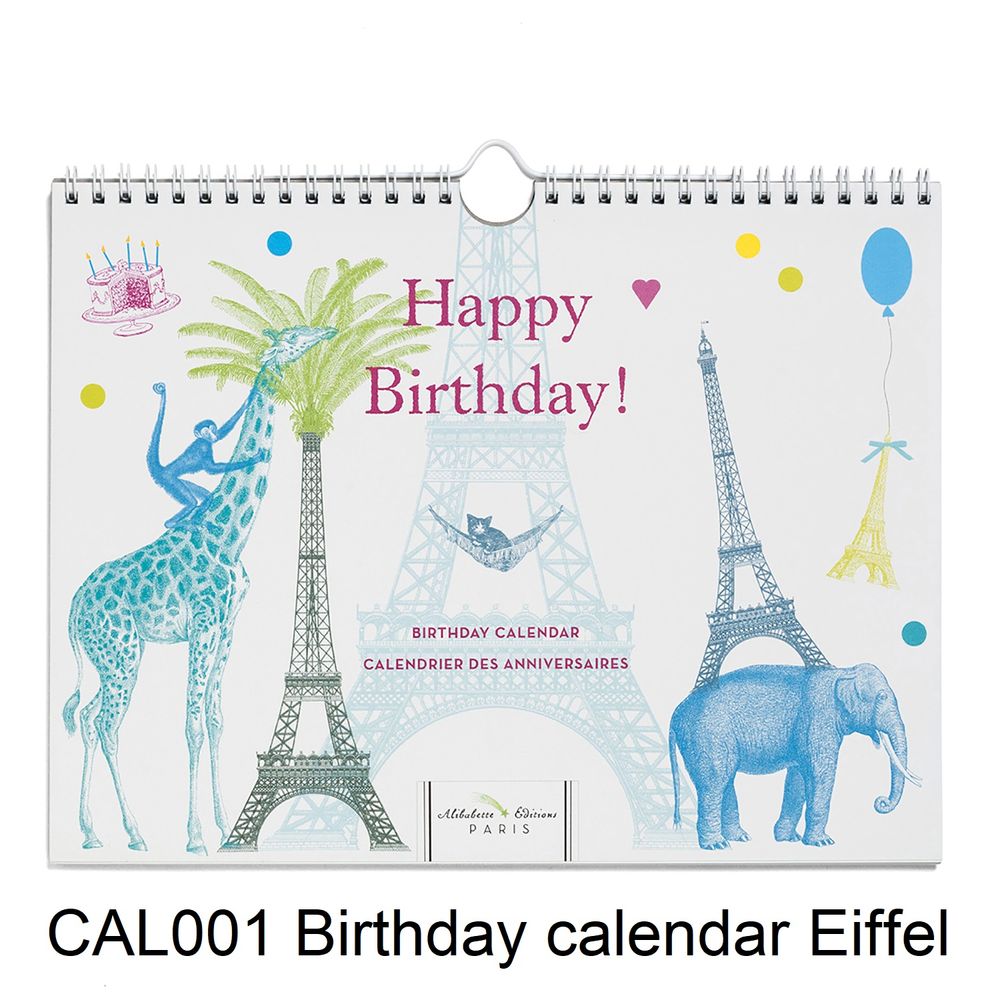 Papeterie - Calendriers d'anniversaires - ALIBABETTE EDITIONS