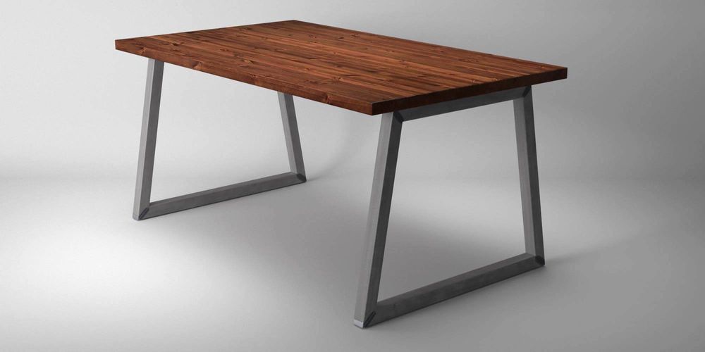 Dining Tables - Dining Table with Square Tubular Legs Type O trapezium  - LIVING MEDITERANEO
