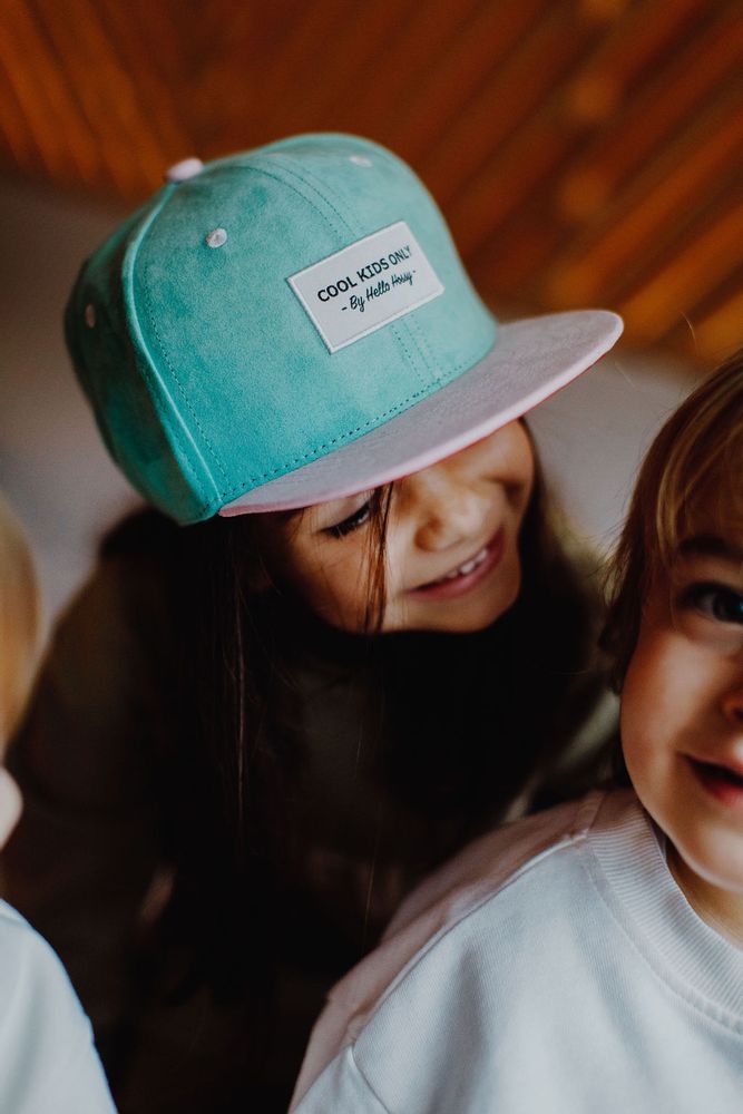 Accessoires enfants - Casquette Daim Green Blue - HELLO HOSSY®