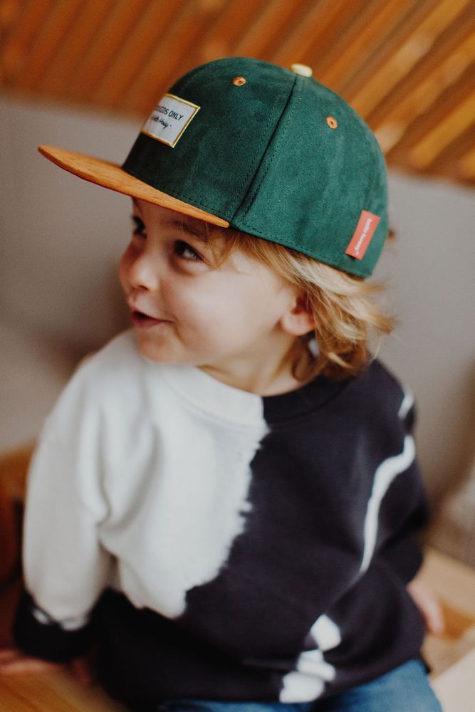 Kids accessories - Dark Green Suede Cap - HELLO HOSSY®
