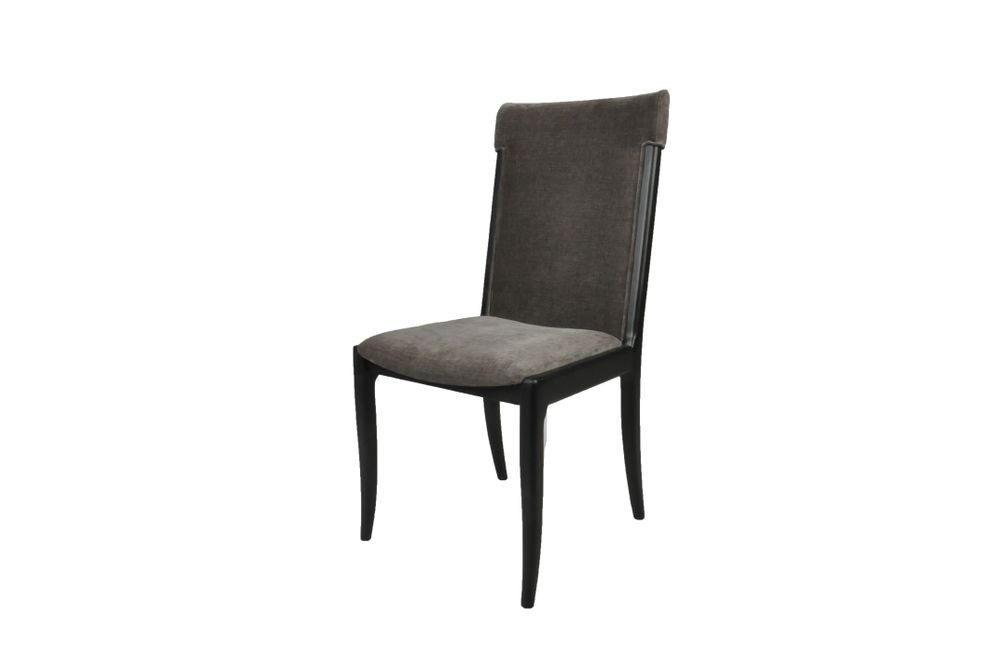 Chaises - Rita, chaise chenille souris avec pieds noirs - RV ASTLEY LTD