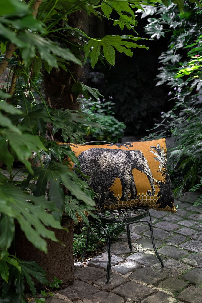 Fabric cushions - Asie central cushions - LE MONDE SAUVAGE BEATRICE LAVAL