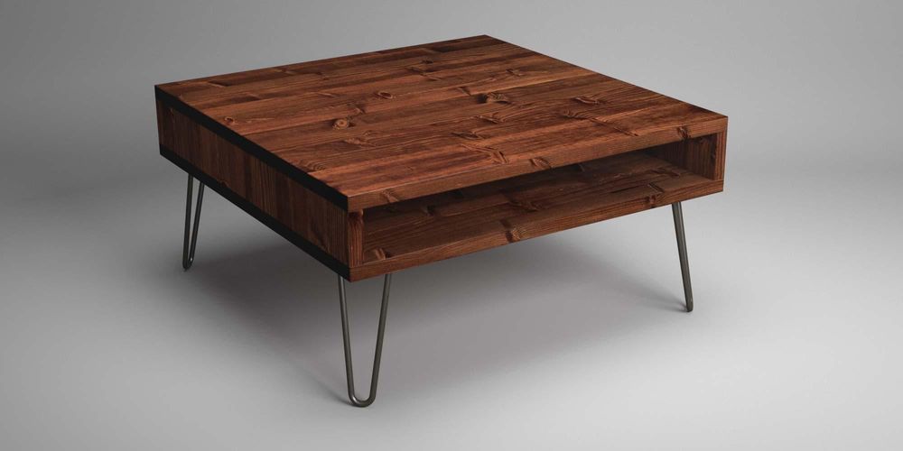 Design objects - Box Coffee Table with Hairpin Legs - LIVING MEDITERANEO