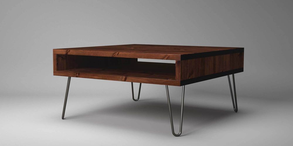 Design objects - Box Coffee Table with Hairpin Legs - LIVING MEDITERANEO
