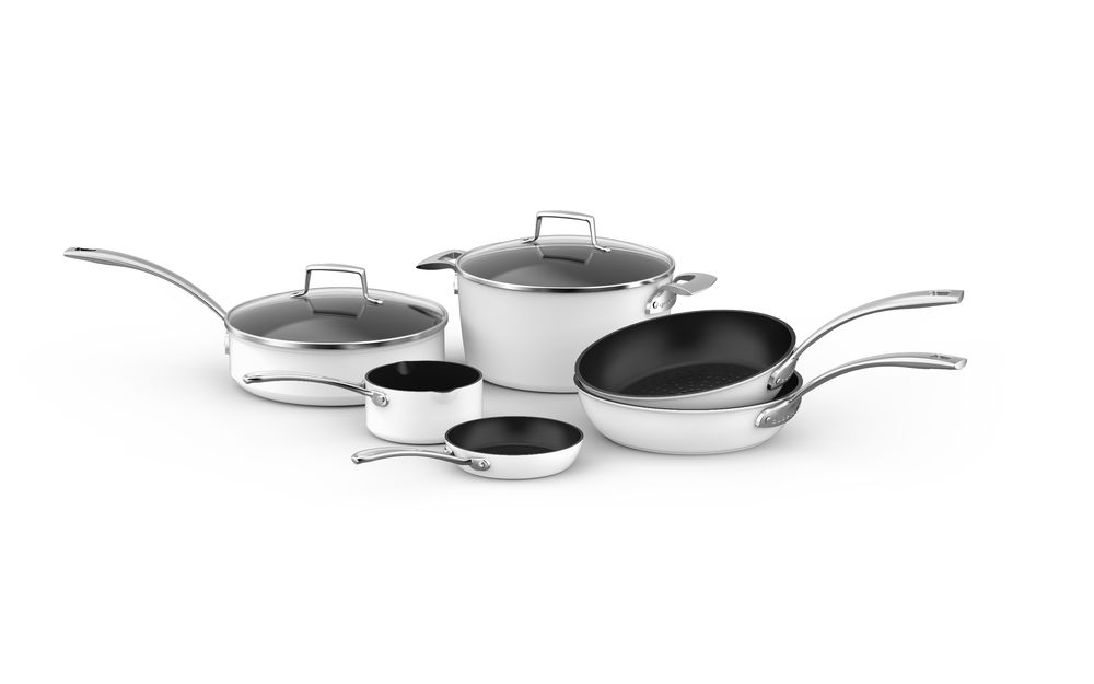 Saucepans - Aubecq - Evergreen White - PLANB STOJO STASHER AUBECQ STEAK CHAMP