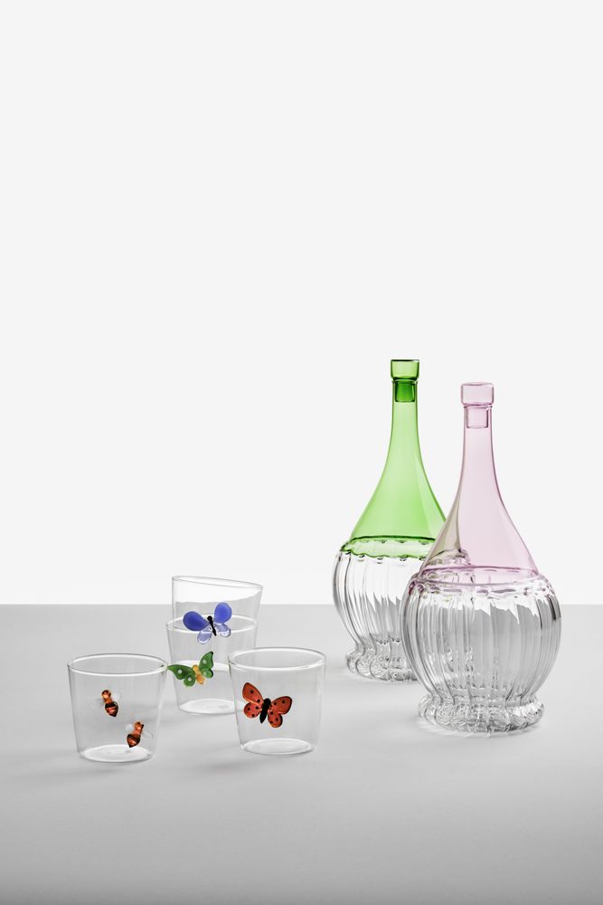 Glass - “GARDEN PICNIC” glasses - ICHENDORF MILANO