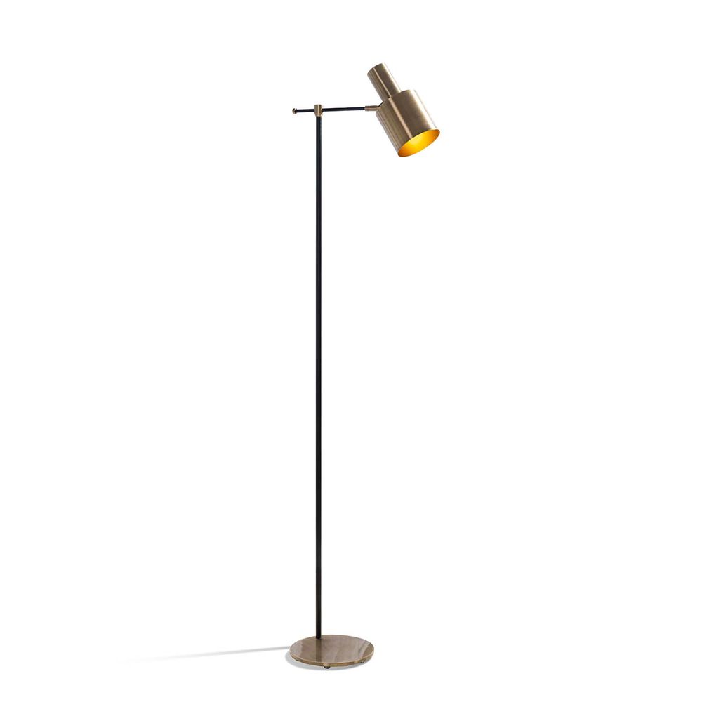 Floor lamps - Pelle, Antique Brass Finish Floor Lamp - RV ASTLEY LTD