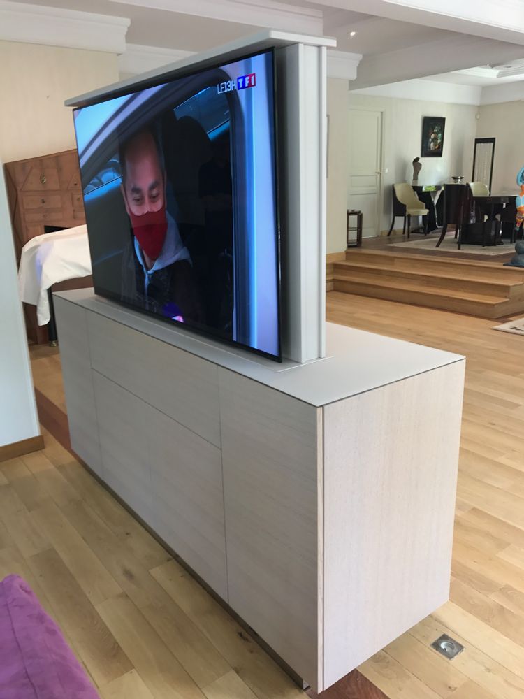 Sideboards - MOTORIZED TV STAND - LIFT/THE UNUSUAL SOLUTIONS BESPOKE  - ÉLÉGANCE ET TECHNOLOGIE