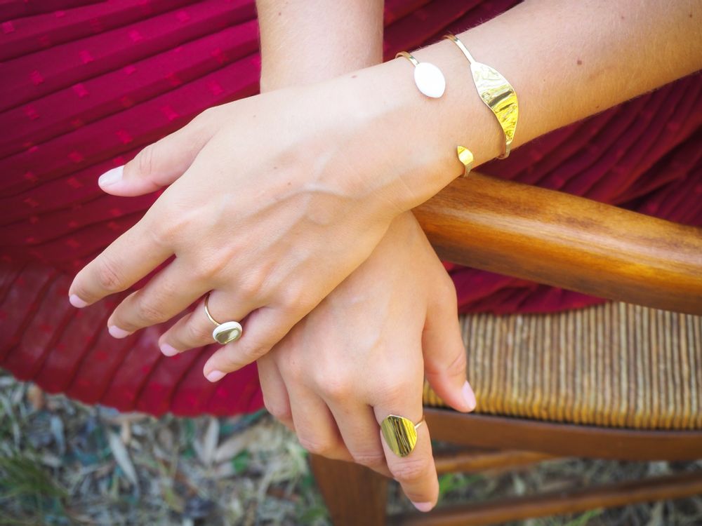 Bijoux - Collection Olea porcelaine et or - JOUR DE MISTRAL