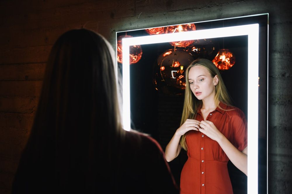 Miroirs - ALEXA- led miroir rectangulaire classique - O'VIRRO