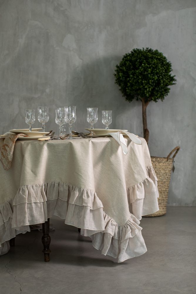 Antistain Linen Tablecloth Gitane