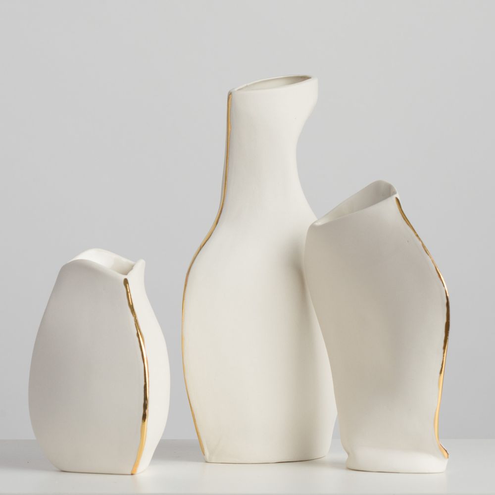Vases - Vase series of gold shapes - ATELIER LE MOTIF
