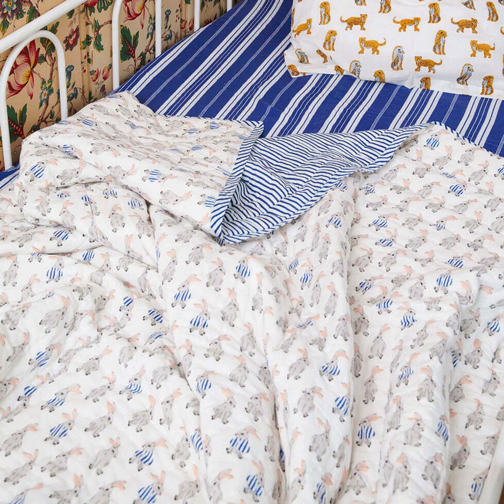Plaids - Couvre lit matelassée réversible enfant et bébé - LUCAS DU TERTRE
