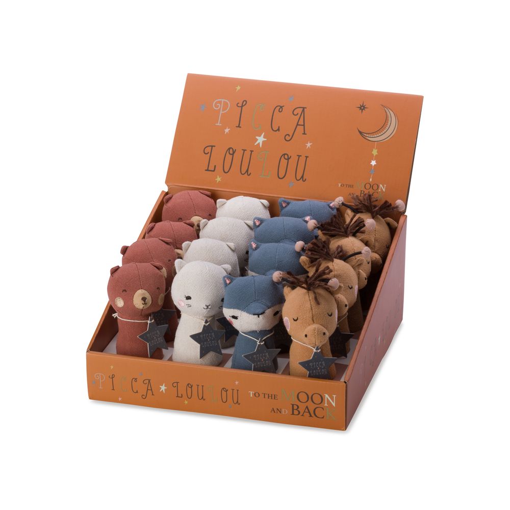 Cadeaux - Picca Loulou Squeaker assortment in display 12cm - PICCA LOULOU