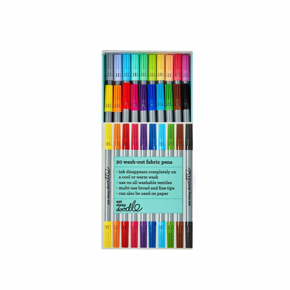 Papeterie bureau - set d'artiste de 20 marqueurs lavables - EATSLEEPDOODLE