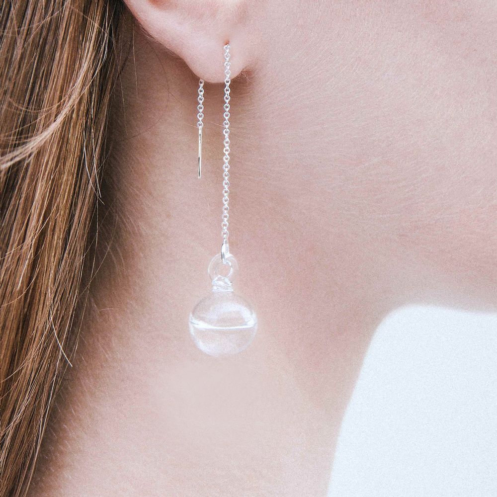 Jewelry - Clear Tiny droplet earring - LAJEWEL