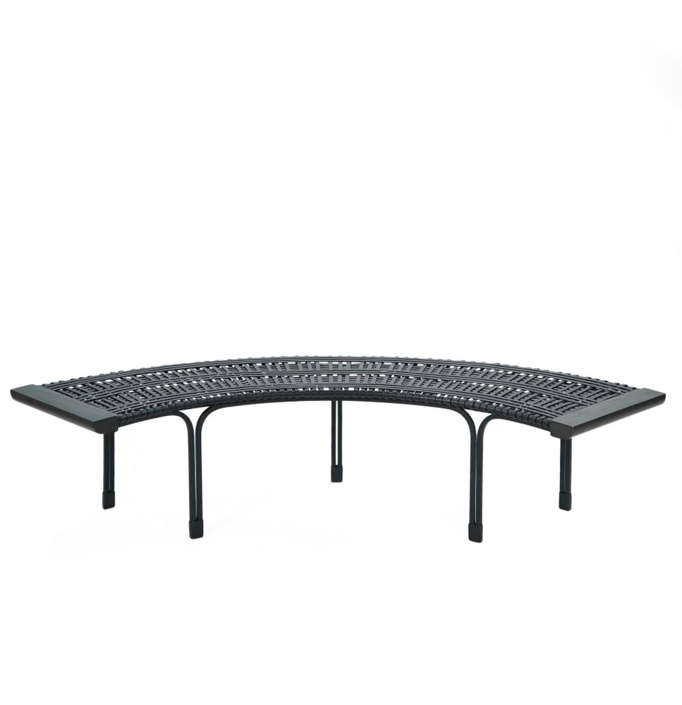 Benches for hospitalities & contracts - CHEQUE Curved Bench - ZARATE MANILA