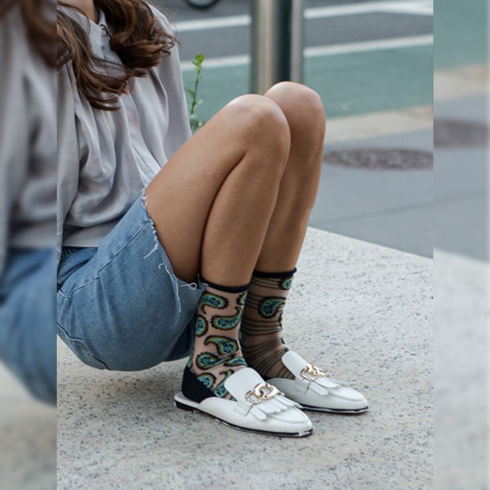 Chaussettes - [2ème palette] navy_paisley - DESIGN KOREA