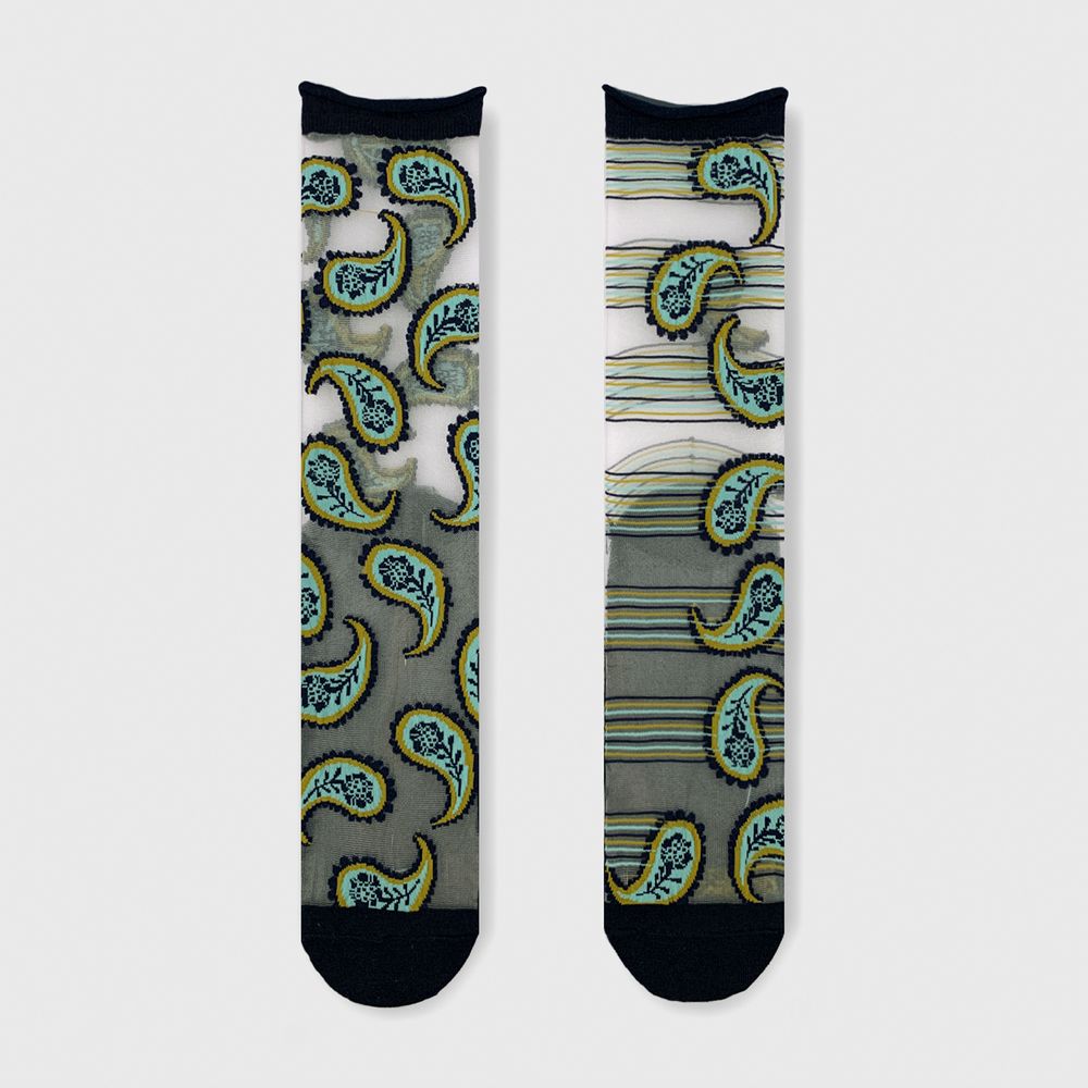 Chaussettes - [2ème palette] navy_paisley - DESIGN KOREA